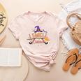 I Smell Children Wicked Cute Kindergarten Teacher Halloween Women's Heather T-Shirt Heather Peach