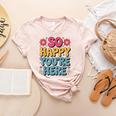 So Happy You’Re Here Groovy Retro Positivity Women Teacher Women's Heather T-Shirt Heather Peach So Happy You’Re Here Groovy Retro Positivity Women Teacher Women's Heather T-Shirt Heather Peach
