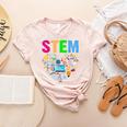 STEM Science Technology Engineering Math Teacher Women's Heather T-Shirt Heather Peach