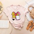Student Teacher Coquette Bow Pencil Back To School First Day Women's Heather T-Shirt Heather Peach Student Teacher Coquette Bow Pencil Back To School First Day Women's Heather T-Shirt Heather Peach
