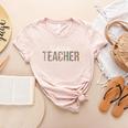 Substitute Teacher Supplies For Teachers Leopard For Men Women Women's Heather T-Shirt Heather Peach