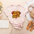 Super Math Teacher Educational Superhero Women's Heather T-Shirt Heather Peach Super Math Teacher Educational Superhero Women's Heather T-Shirt Heather Peach