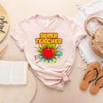 Superhero Teacher Appreciation Teaching Tee Women's Heather T-Shirt Heather Peach