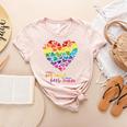 It Takes a Big Heart To Shape Little Minds Teacher Women's Heather T-Shirt Heather Peach