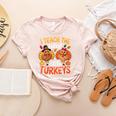 I Teach The Cutest Little Turkeys Teacher Thanksgiving Women's Heather T-Shirt Heather Peach I Teach The Cutest Little Turkeys Teacher Thanksgiving Women's Heather T-Shirt Heather Peach