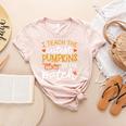I Teach The Cutest Pumpkins In The Patch Shirt Teacher Women's Heather T-Shirt Heather Peach