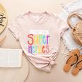 I Teach Future Superheroes Teacher Teaching Women's Heather T-Shirt Heather Peach I Teach Future Superheroes Teacher Teaching Women's Heather T-Shirt Heather Peach