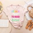 I Teach Little People To Read Reading Teacher For Men Women Girls Kids Women's Heather T-Shirt Heather Peach
