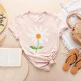 Teach Love Inspire Teachers Inspirational Flower Teachers Women's Heather T-Shirt Heather Peach