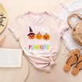 I Teach The Smartest Pumpkins The Patch Teacher Fall Season For Men Women Kids Women's Heather T-Shirt Heather Peach