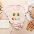 Teach I Thought You Said Beach Teacher Summer Vacation Women's Heather T-Shirt Heather Peach