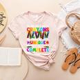 Teacher We Are Like A Box Of Crayons Back To School Women's Heather T-Shirt Heather Peach