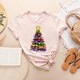 Teacher Crayon Christmas Tree Lights Student School Xmas Women's Heather T-Shirt Heather Peach Teacher Crayon Christmas Tree Lights Student School Xmas Women's Heather T-Shirt Heather Peach