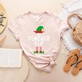 The Teacher Elf Matching Family Christmas Women's Heather T-Shirt Heather Peach