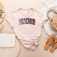 Teacher Filipino Vintage Heritage DNA Flag Women's Heather T-Shirt Heather Peach Teacher Filipino Vintage Heritage DNA Flag Women's Heather T-Shirt Heather Peach