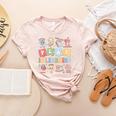 Teacher Groovy Play Is Learning Back To School Women's Heather T-Shirt Heather Peach Teacher Groovy Play Is Learning Back To School Women's Heather T-Shirt Heather Peach