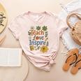 Teacher Inspire Love Women's Heather T-Shirt Heather Peach Teacher Inspire Love Women's Heather T-Shirt Heather Peach
