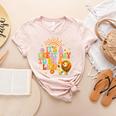 Teacher Life Back To School It's A Great A Day To Be A Lion Women's Heather T-Shirt Heather Peach Teacher Life Back To School It's A Great A Day To Be A Lion Women's Heather T-Shirt Heather Peach