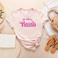 Teacher Life My Job Is Teach Women's Heather T-Shirt Heather Peach Teacher Life My Job Is Teach Women's Heather T-Shirt Heather Peach