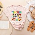 Teacher Of Tiny Superheroes Teach 100th Day Of School Men Women Girls Kids Women's Heather T-Shirt Heather Peach Teacher Of Tiny Superheroes Teach 100th Day Of School Men Women Girls Kids Women's Heather T-Shirt Heather Peach