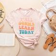 Teacher Y'All Gonna Learn Today First Day Of School Teachers Women's Heather T-Shirt Heather Peach Teacher Y'All Gonna Learn Today First Day Of School Teachers Women's Heather T-Shirt Heather Peach