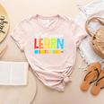 Teacher Y'All Gonna Learn Today First Day Of School Women's Heather T-Shirt Heather Peach Teacher Y'All Gonna Learn Today First Day Of School Women's Heather T-Shirt Heather Peach
