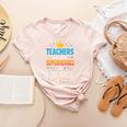 Teachers Are JUST Superheroes Fun School Women's Heather T-Shirt Heather Peach Teachers Are JUST Superheroes Fun School Women's Heather T-Shirt Heather Peach