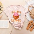 Teachers Love Brains Halloween T-Shirt For Men Women Women's Heather T-Shirt Heather Peach Teachers Love Brains Halloween T-Shirt For Men Women Women's Heather T-Shirt Heather Peach
