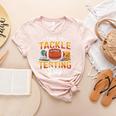 Test Day State Football Tackle Testing Day Sports Teacher Women's Heather T-Shirt Heather Peach
