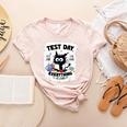 Test Day Stressed Cat Teacher Student Kids Testing Day Women's Heather T-Shirt Heather Peach Test Day Stressed Cat Teacher Student Kids Testing Day Women's Heather T-Shirt Heather Peach