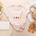 Testing Testing 123 Cute Math Teacher Student Test Day Men Women Girls Kids Women's Heather T-Shirt Heather Peach Testing Testing 123 Cute Math Teacher Student Test Day Men Women Girls Kids Women's Heather T-Shirt Heather Peach