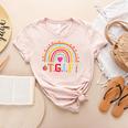 TGIF Teacher Appreciation Alphabet Thank God It's Friday For Men Women Girls Kids Women's Heather T-Shirt Heather Peach