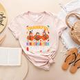 Thankful For My Kindergarten Turkeys Thanksgiving Teacher Women's Heather T-Shirt Heather Peach Thankful For My Kindergarten Turkeys Thanksgiving Teacher Women's Heather T-Shirt Heather Peach