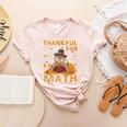 Thankful Math Turkey Teacher Happy Thanksgiving Women's Heather T-Shirt Heather Peach Thankful Math Turkey Teacher Happy Thanksgiving Women's Heather T-Shirt Heather Peach