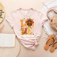Thanksgiving Love Third Grade Teacher Turkey Autumn Fall Men Women Girls Kids Women's Heather T-Shirt Heather Peach