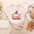 Tired Teacher Costume For Humor Halloween Women's Heather T-Shirt Heather Peach