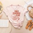Tired Teachers Club Women's Heather T-Shirt Heather Peach