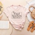 The Tired Teachers Department Teacher Appreciation Day Women's Heather T-Shirt Heather Peach The Tired Teachers Department Teacher Appreciation Day Women's Heather T-Shirt Heather Peach