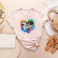 TK Teacher Transitional Kindergarten Heart Back To School Women's Heather T-Shirt Heather Peach