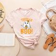 Toddler Boo Crew Babysitters Daycare Teacher Halloween Party Women's Heather T-Shirt Heather Peach