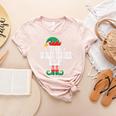 The Toddler Teacher Elf Christmas Matching Family Women's Heather T-Shirt Heather Peach The Toddler Teacher Elf Christmas Matching Family Women's Heather T-Shirt Heather Peach
