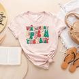 Verry Merry Speech Language Pathologist Teacher Christmas Women's Heather T-Shirt Heather Peach Verry Merry Speech Language Pathologist Teacher Christmas Women's Heather T-Shirt Heather Peach