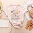 Vintage Work Bestie Definition Teachers Nurses Boss Women Women's Heather T-Shirt Heather Peach
