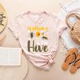 Welcome To The Hive Bee Teacher Back To School Women's Heather T-Shirt Heather Peach