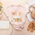Wild About Math Cute Teacher Student Math Club Women's Heather T-Shirt Heather Peach Wild About Math Cute Teacher Student Math Club Women's Heather T-Shirt Heather Peach