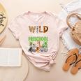 Wild About Preschool Teacher Student Preschool Zoo Safari Women's Heather T-Shirt Heather Peach