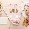 Wild About Speech SLP Leopard Teacher Back To School Kids Women's Heather T-Shirt Heather Peach Wild About Speech SLP Leopard Teacher Back To School Kids Women's Heather T-Shirt Heather Peach