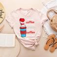 I Will Drink Coffee Here Or There Teacher Teaching Women's Heather T-Shirt Heather Peach