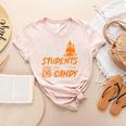 Will Trade Students For Candy Halloween Costume Teacher Women's Heather T-Shirt Heather Peach Will Trade Students For Candy Halloween Costume Teacher Women's Heather T-Shirt Heather Peach