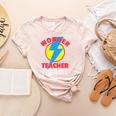 Wonder Teacher Costume Shirt Teacher Halloween Costume Tee Women's Heather T-Shirt Heather Peach